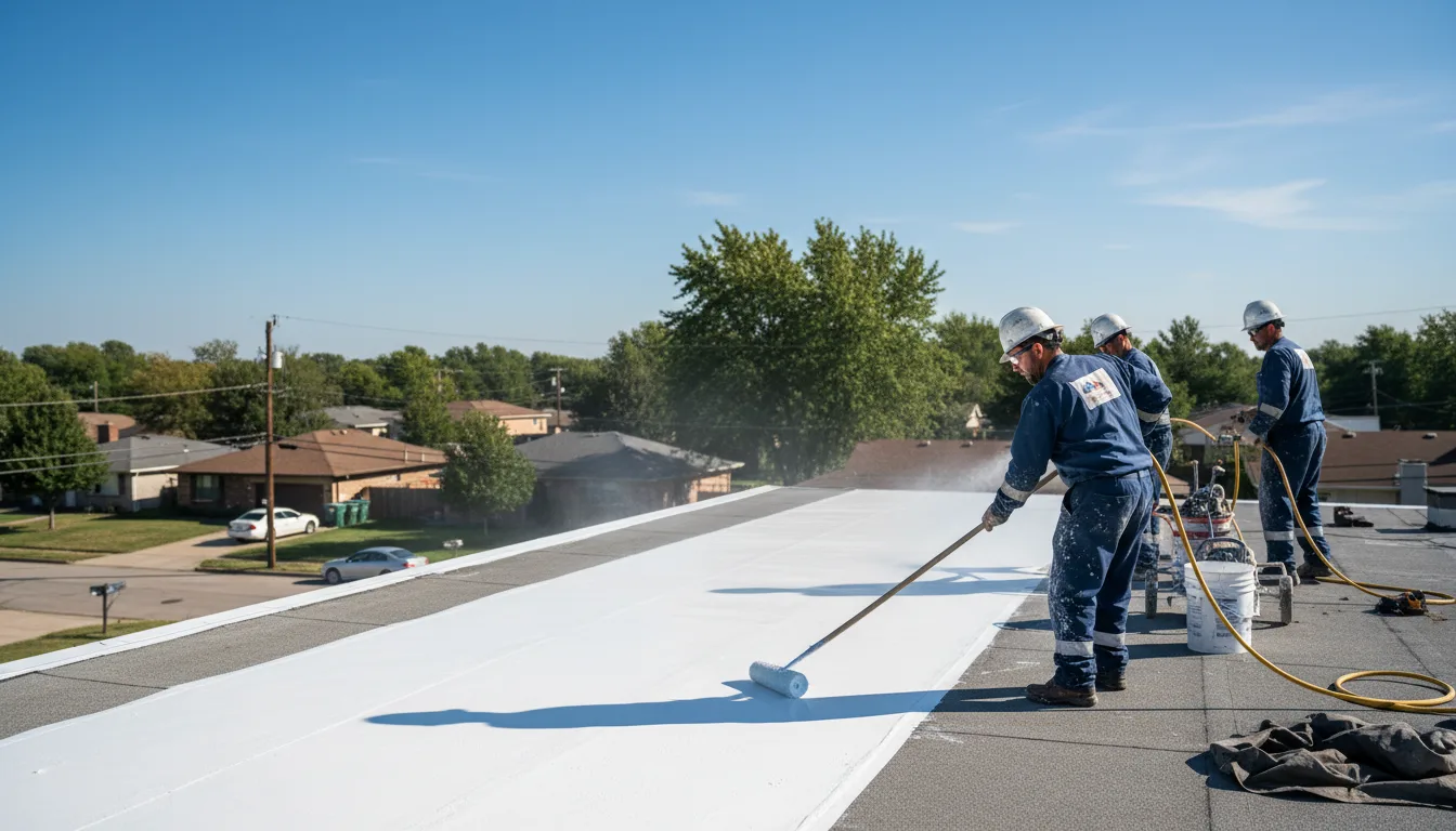 Commercial roof coating in Milfay, OK near me